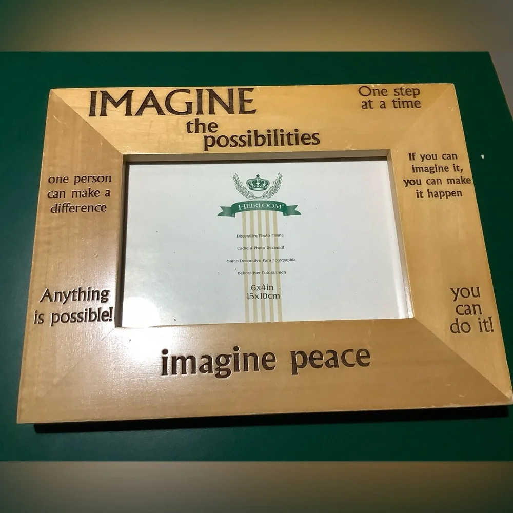 Motivational Natural Wood Picture Frame